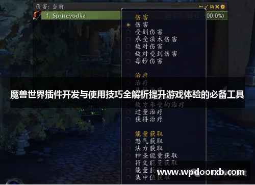 魔兽世界插件开发与使用技巧全解析提升游戏体验的必备工具
